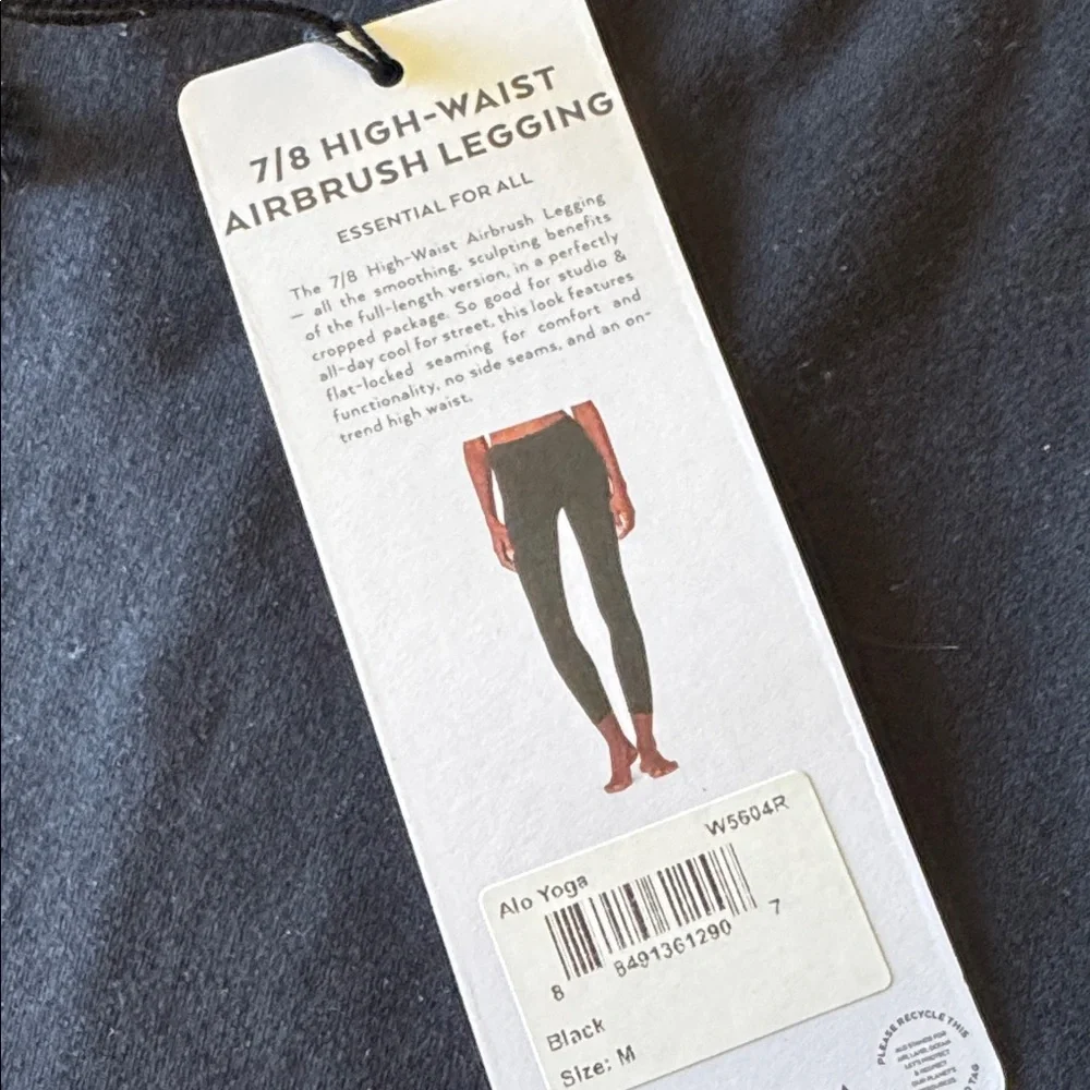 ALO Yoga Black 7/8 High-Waist Airbrush Leggings size M - Picture 3 of 7